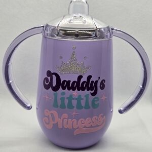 Purple Sippy Cup with Crown Design